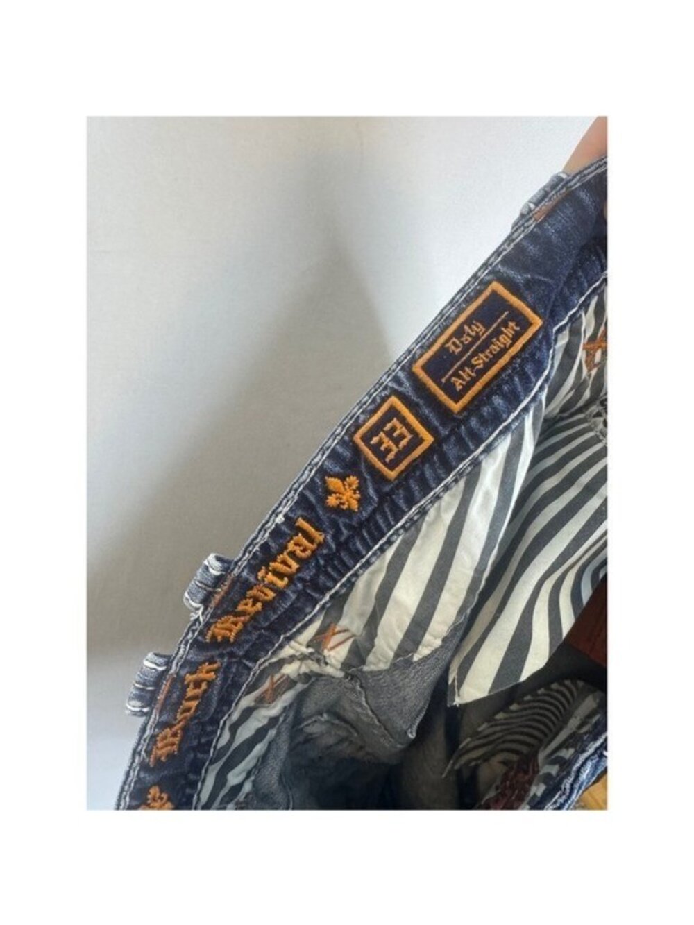 Rock Revival Daly Alt Straight Mens Jeans Size 33X34 Blue Denim PR1568A400 - Picture 7 of 12